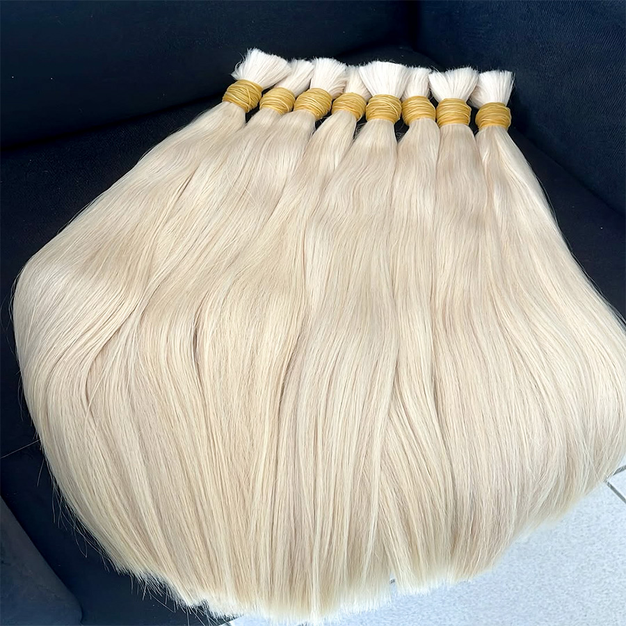 Water Wave Bulk Human Hair For Braiding - 30 pollici 99J # Extensions di