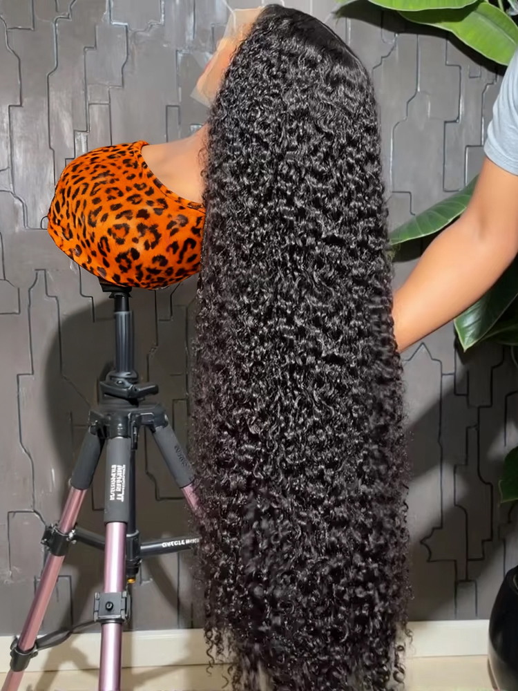 Water Wave Bulk Human Hair For Braiding - 40 Parrucca anteriore in pizzo riccio
