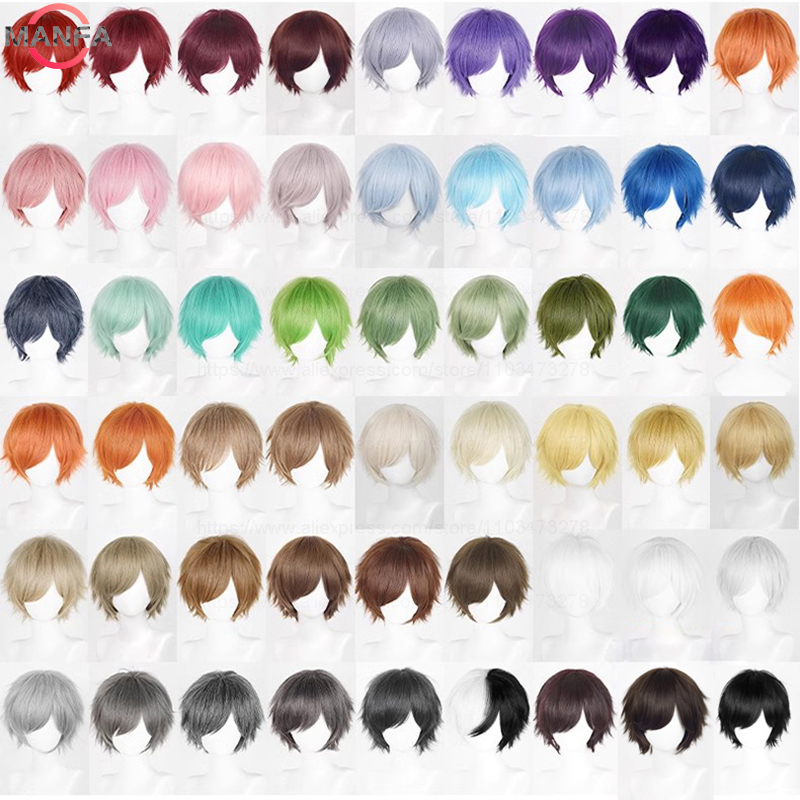 Synthetic Braided Wigs For Black Women - Parrucca cosplay anime corta diritta da