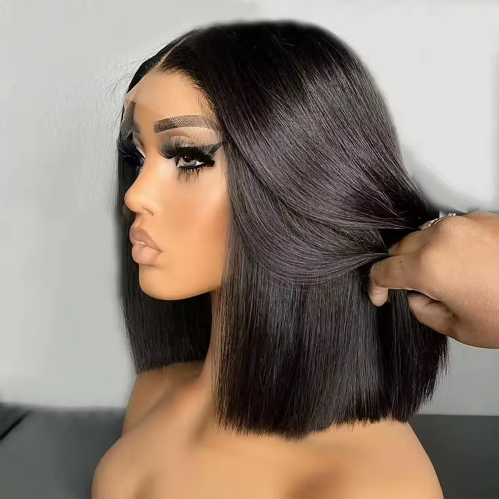 Pre Parted 13X4 Lace Front Bob Wig - Parrucche brasiliane lisce a bob con