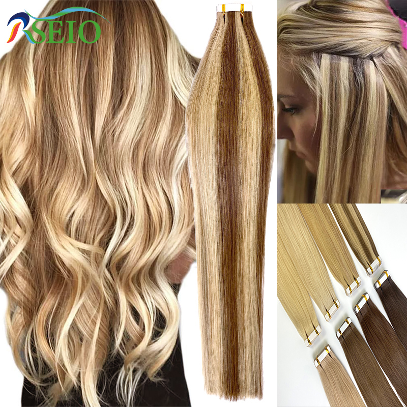 Invisible Tape In Extensions Real Hair - Nastro dritto RSEIO nelle estensioni dei