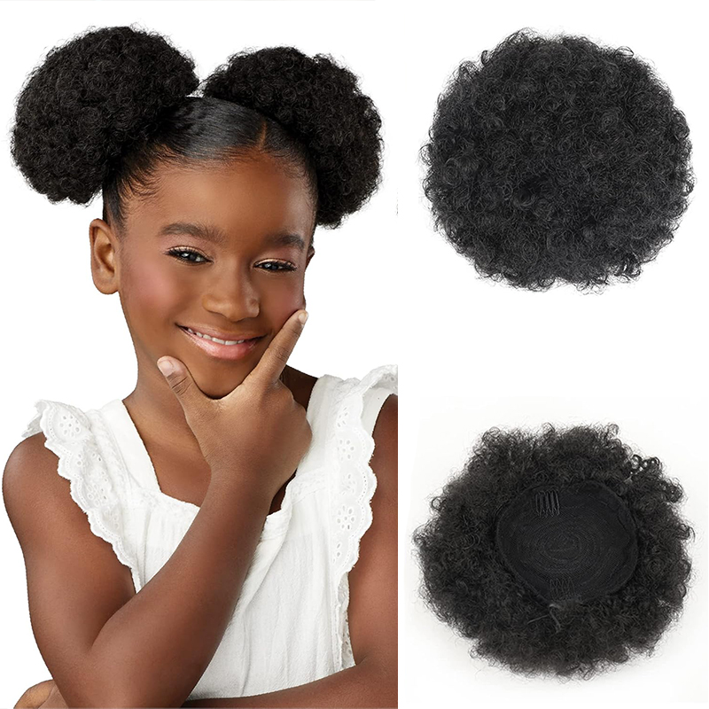 Drawstring Afro Curly Puff Ponytail - Coda di cavallo sintetica con coulisse