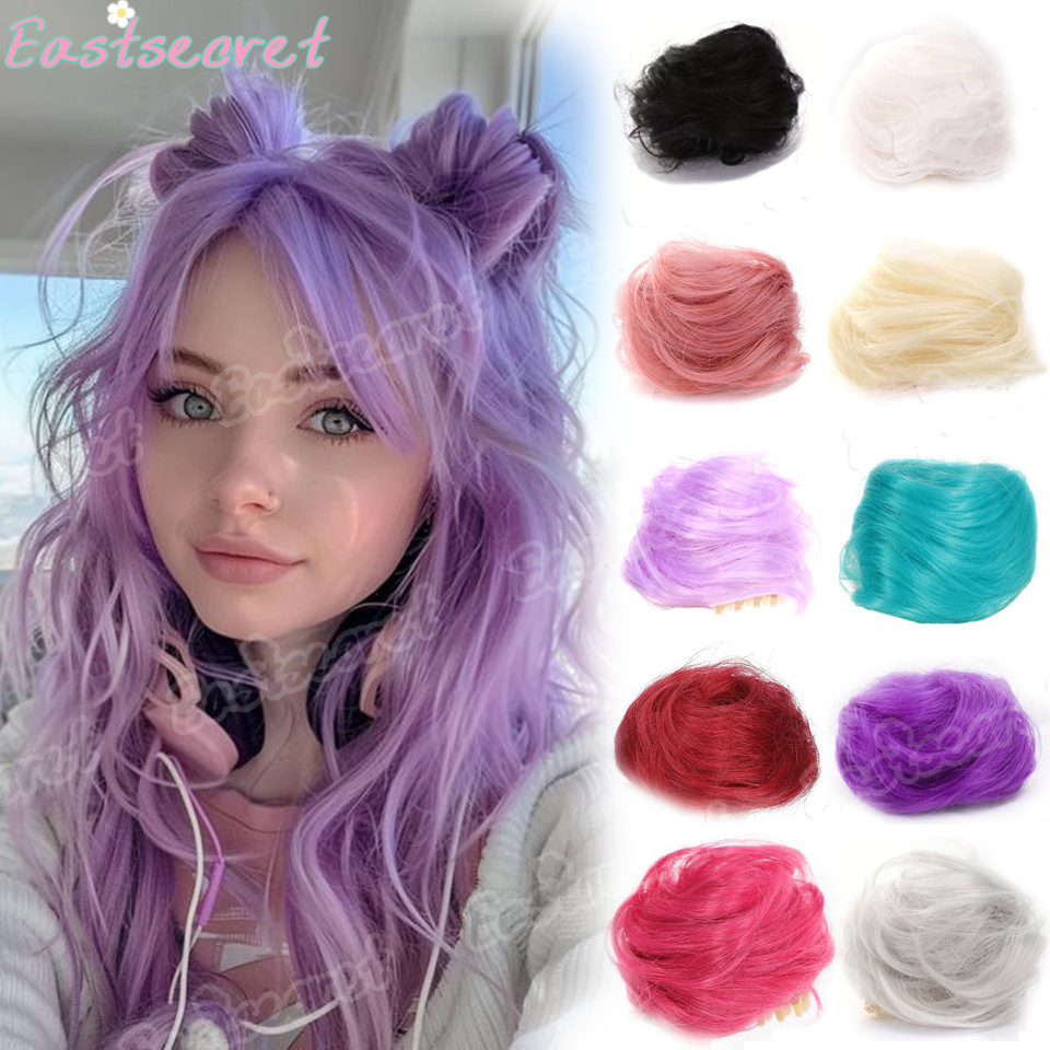 Claw Clip Messy Bun Hair Piece - EAST Chignon Sintetico Ricciolo Ombre da