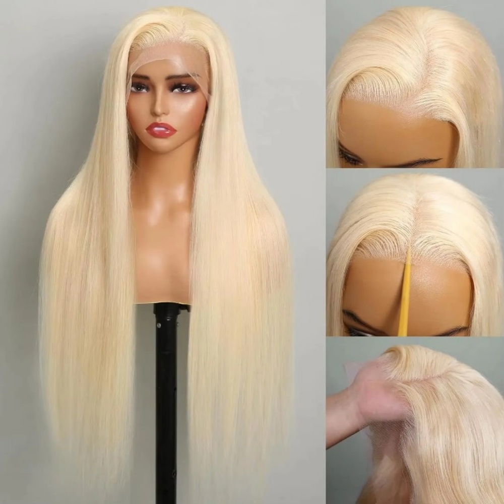 Hd Lace Frontal Wig Human Hair Pre Plucked - 613 Parrucca bionda per capelli umani