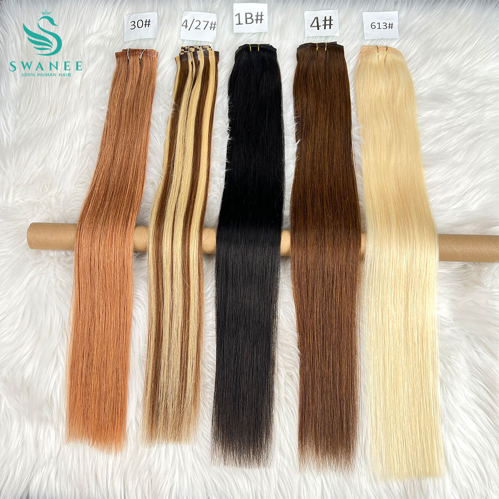 Seamless Clip In Hair Extensions Human Hair - Extensioni per capelli con clip, in