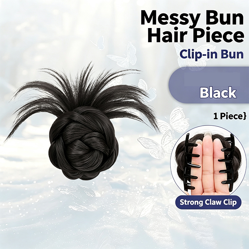 Claw Clip Messy Bun Hair Piece - Chignon voluminoso e disordinato con clip