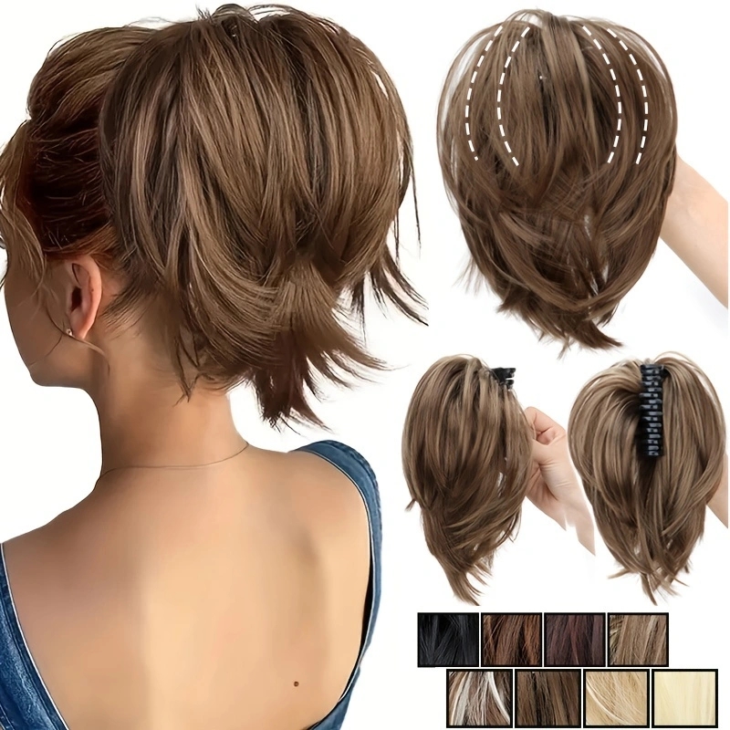 Claw Clip Messy Bun Hair Piece - WIGSIN Scrunchies per capelli sintetici disordinati