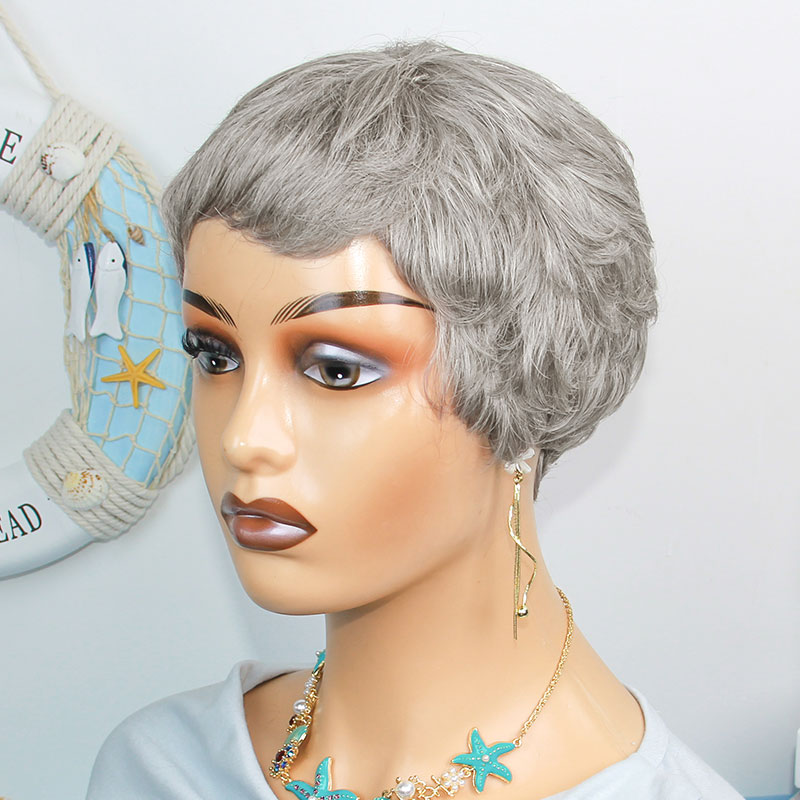 Short Pixie Cut Wig Human Hair Cheap - Parrucche Corte e Lisce in Capelli