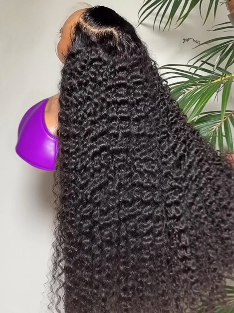 Water Wave Bulk Human Hair For Braiding - Parrucche dell'onda di acqua profonda 13x4