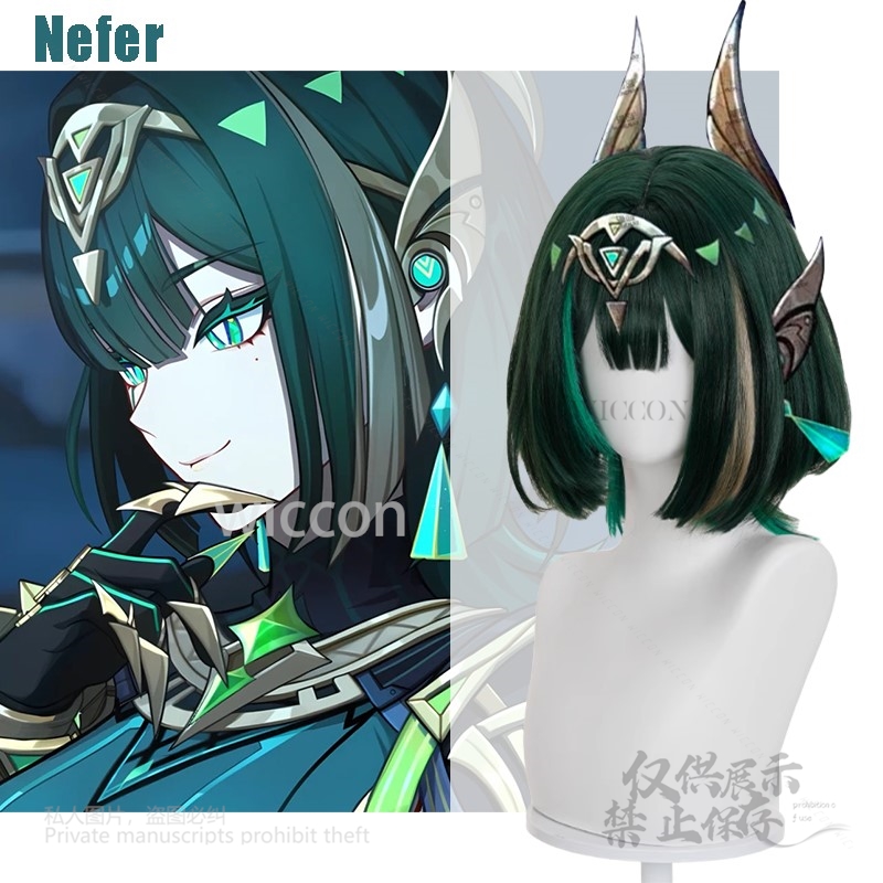 Synthetic Wigs - Gioco Anime Genshin Impact Nuovo Nefer