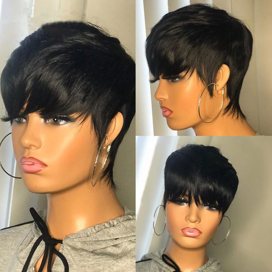 Parrucche corte in capelli uma - Short Pixie Cut Wig Human Hair Cheap recensione e prezzo