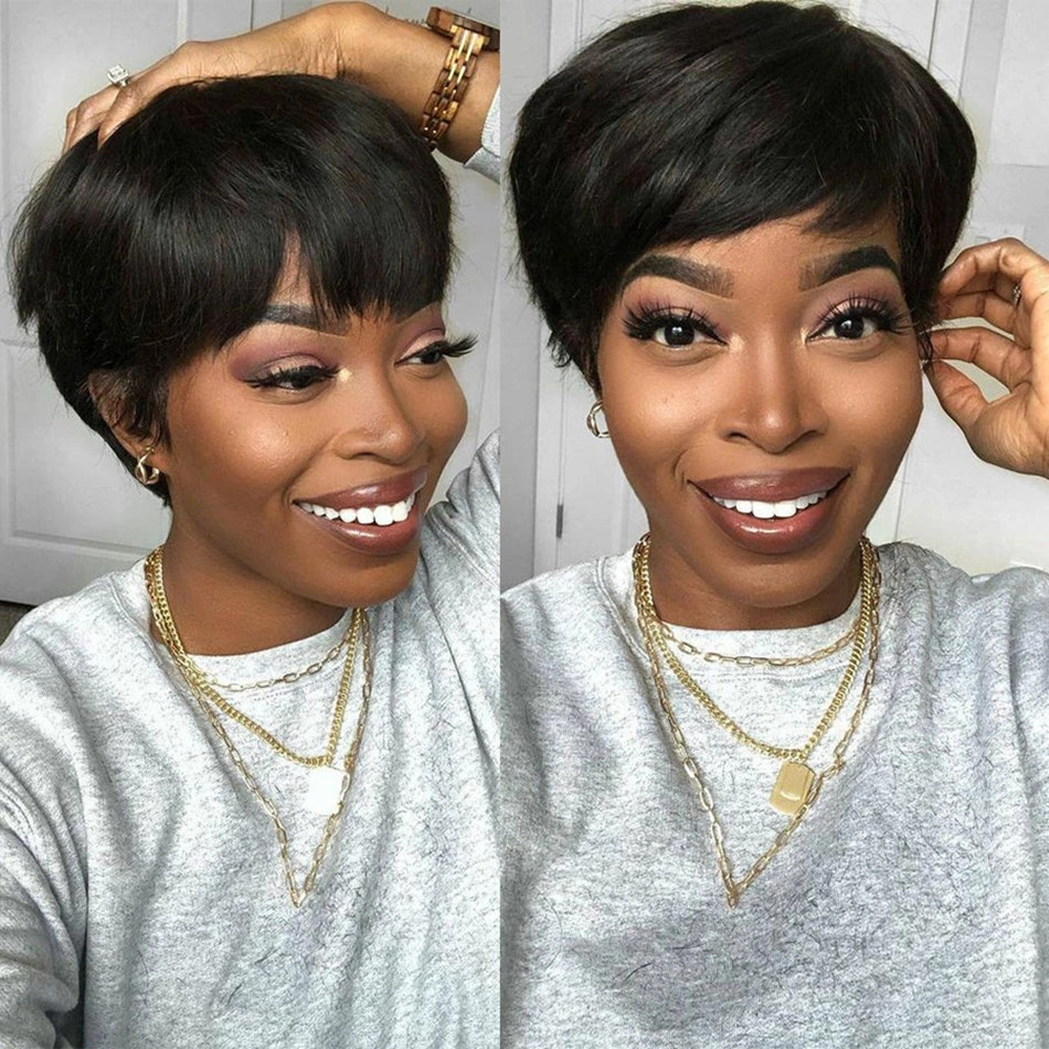 Parrucche corte in capelli uma - Short Pixie Cut Wig Human Hair Cheap recensione e prezzo