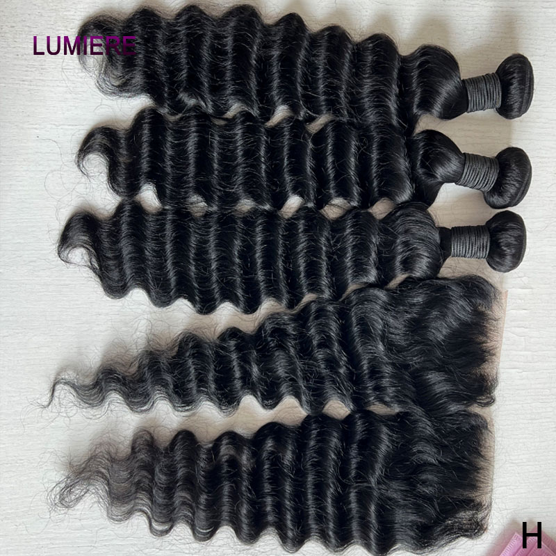 Extension di capelli umani ver - Deep Wave 3 Bundles With Closure recensione e prezzo