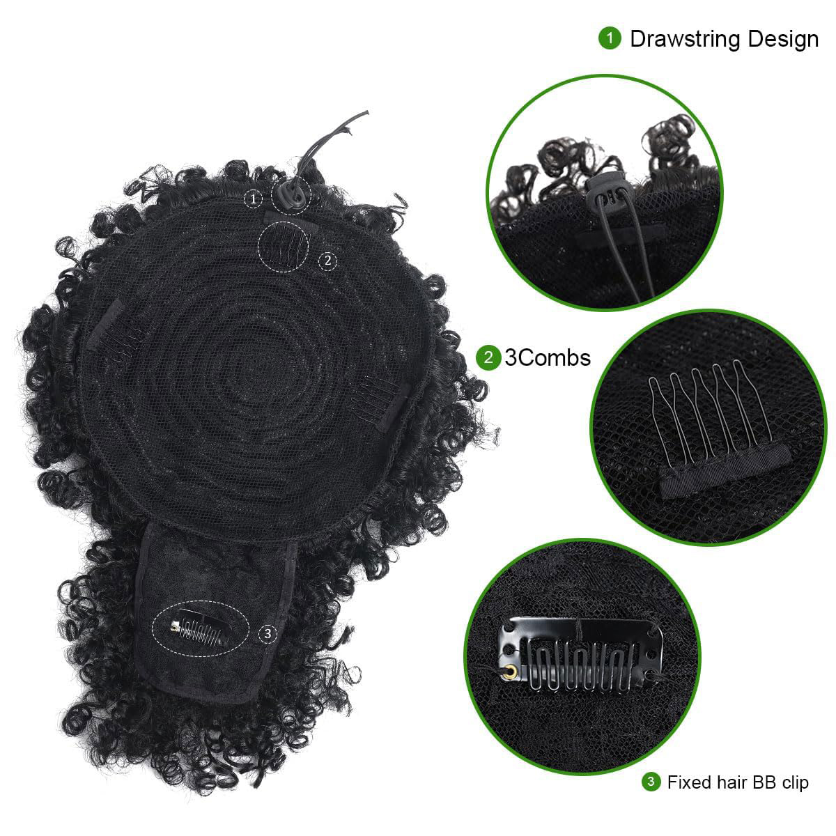 Afro Puff capelli ricci crespi - Drawstring Afro Curly Puff Ponytail recensione e prezzo
