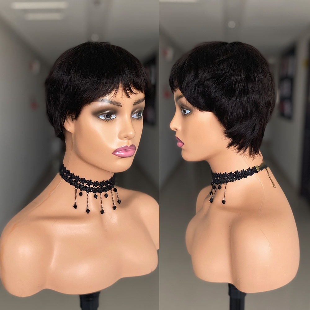 Parrucche per capelli umani co - Short Pixie Cut Wig Human Hair Cheap recensione e prezzo