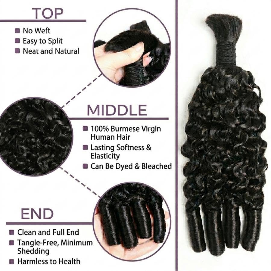Capelli Umani per Trecce Boho, - Water Wave Bulk Human Hair For Braiding recensione e prezzo