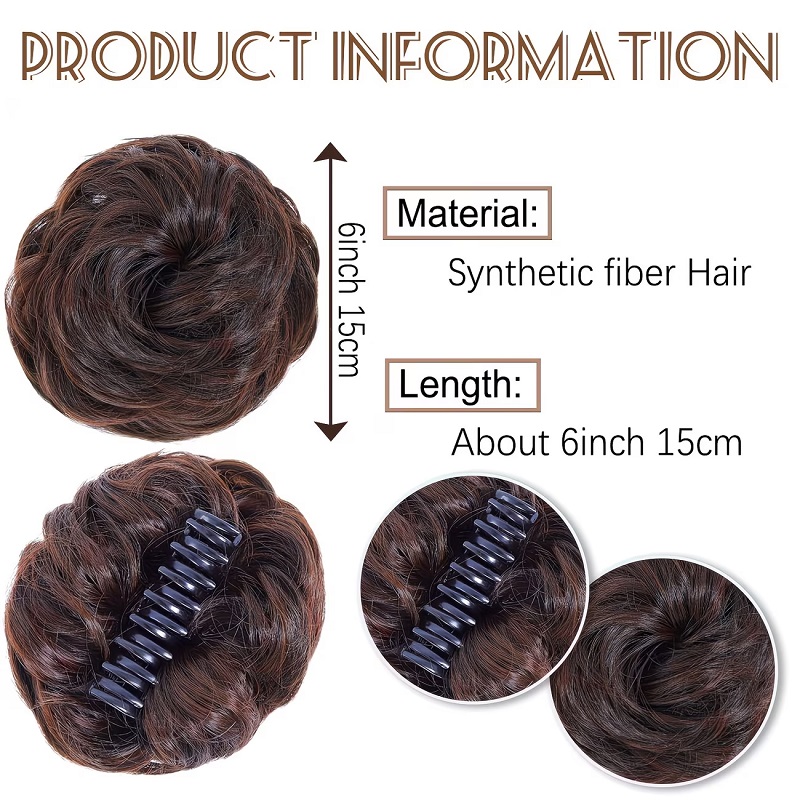Chignon Sintetico a Coda di Ca - Claw Clip Messy Bun Hair Piece recensione e prezzo