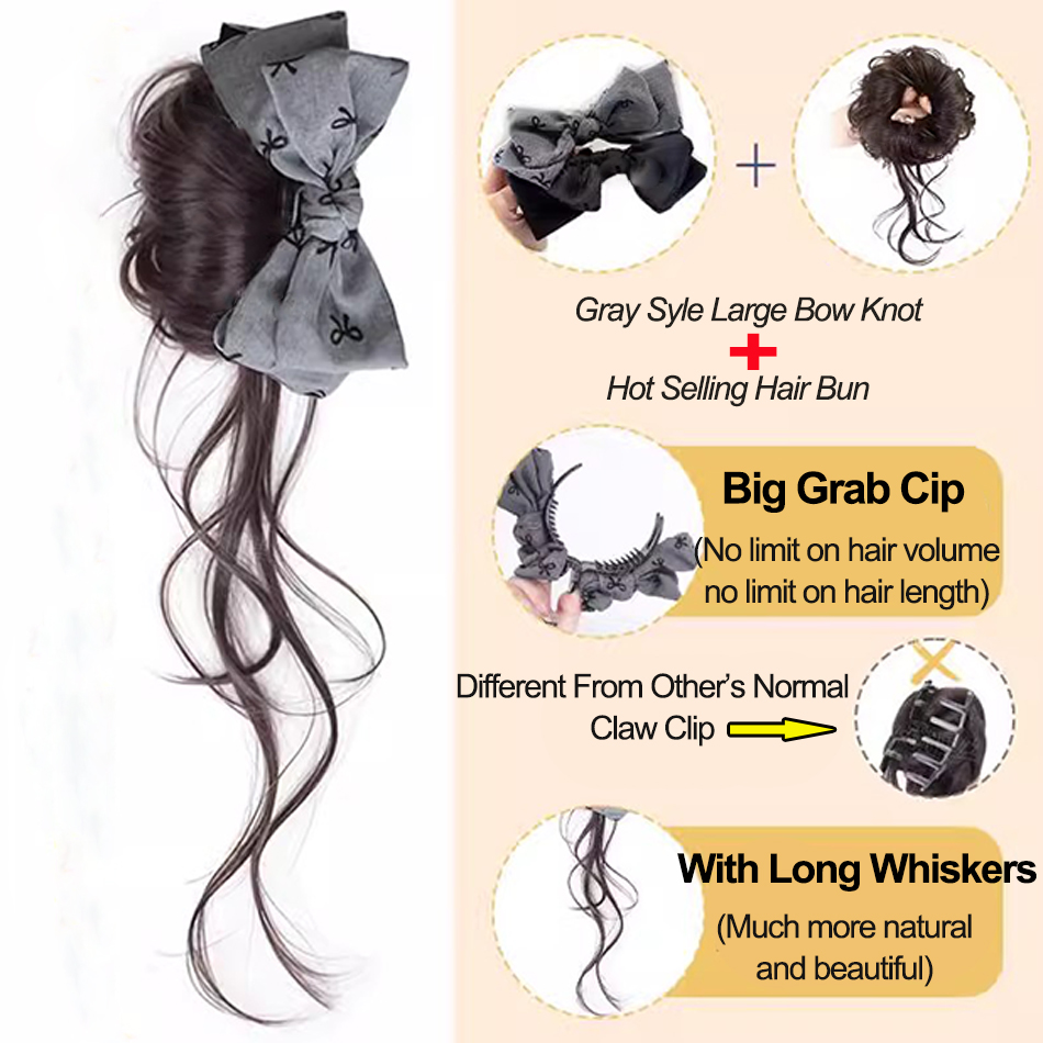 Estensione dei capelli sinteti - Claw Clip Messy Bun Hair Piece recensione e prezzo