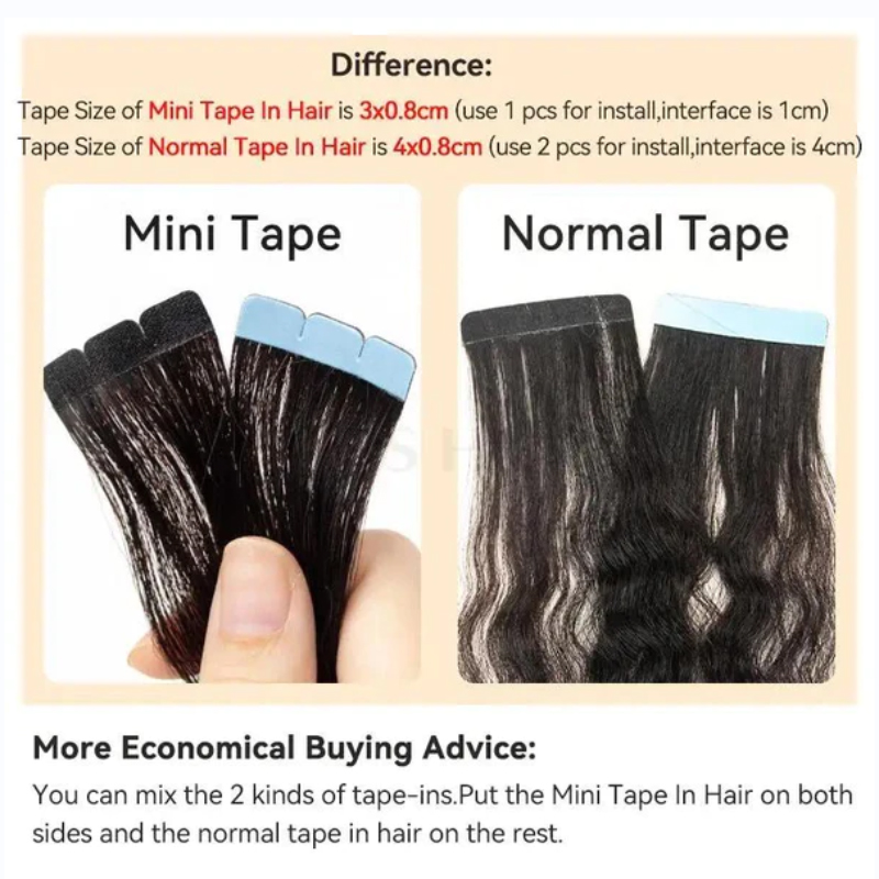 Mini nastro estensioni dei cap - Invisible Tape In Extensions Real Hair recensione e prezzo