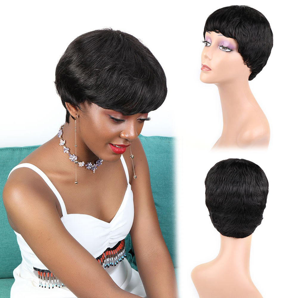 Parrucche per capelli umani co - Short Pixie Cut Wig Human Hair Cheap recensione e prezzo