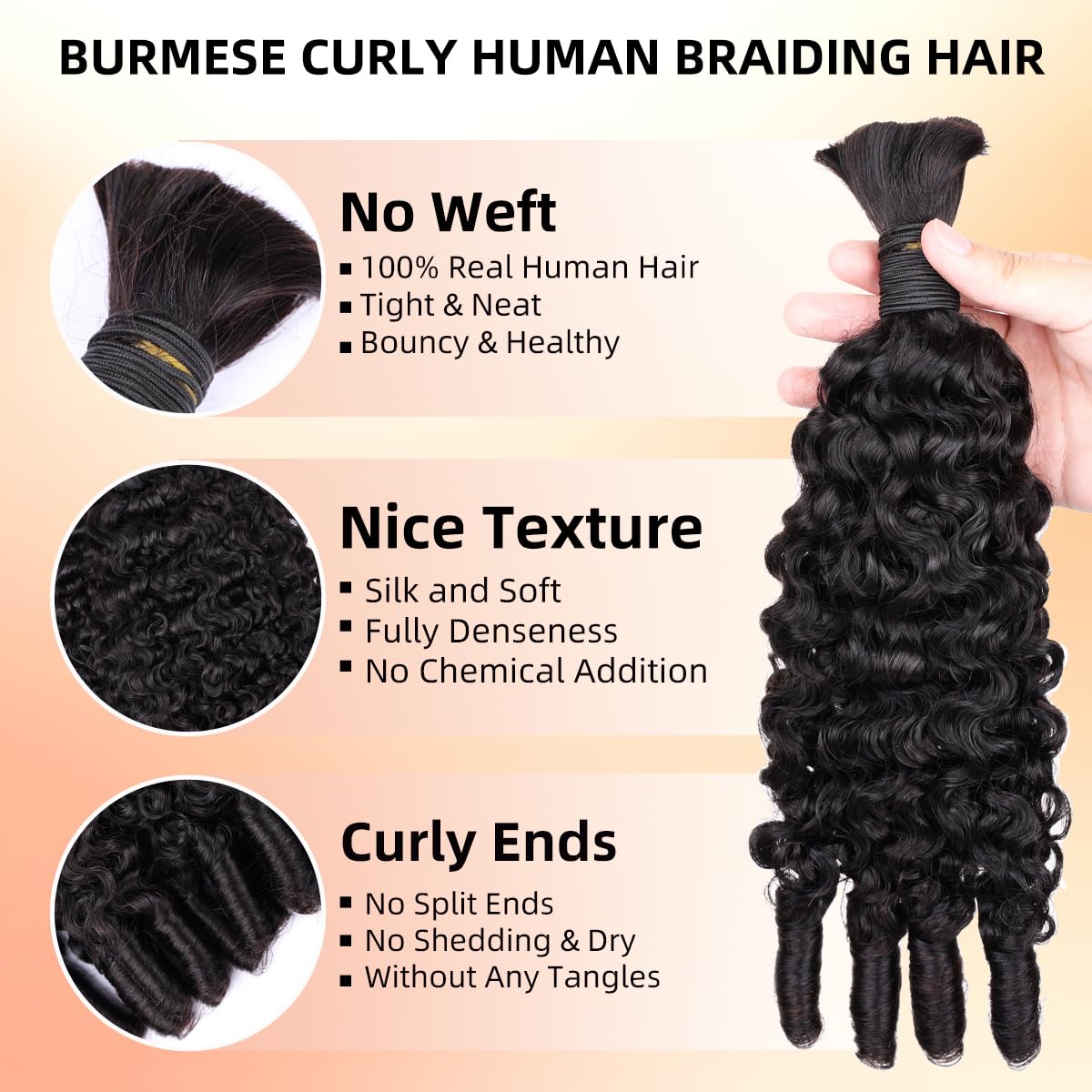 Capelli Umani 15A per Trecce B - Water Wave Bulk Human Hair For Braiding recensione e prezzo