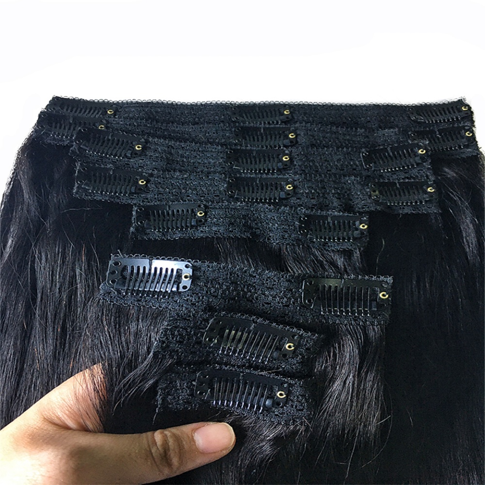 Clip dritta naturale nelle est - Seamless Clip In Hair Extensions Human Hair recensione e prezzo