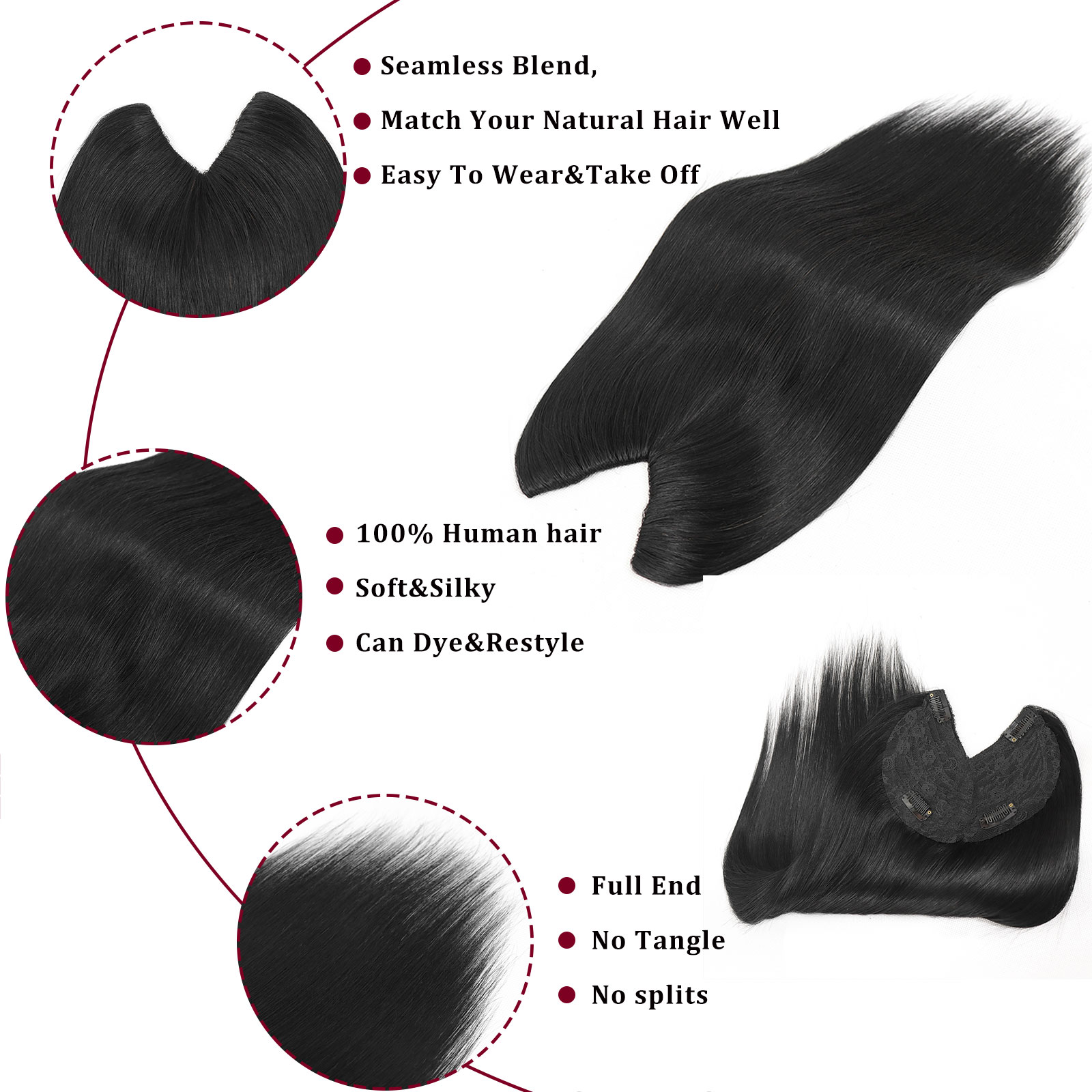 Extension di capelli umani a c - Seamless Clip In Hair Extensions Human Hair recensione e prezzo