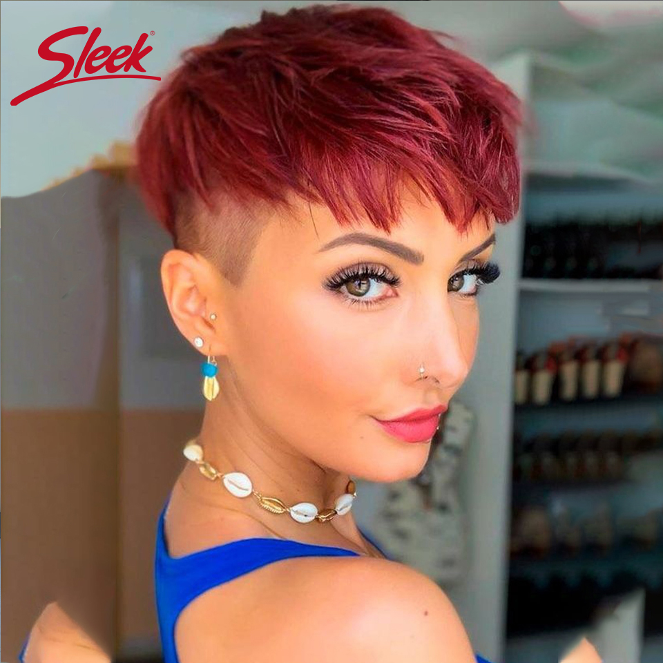 Eleganti parrucche corte per c - Short Pixie Cut Wig Human Hair Cheap recensione e prezzo