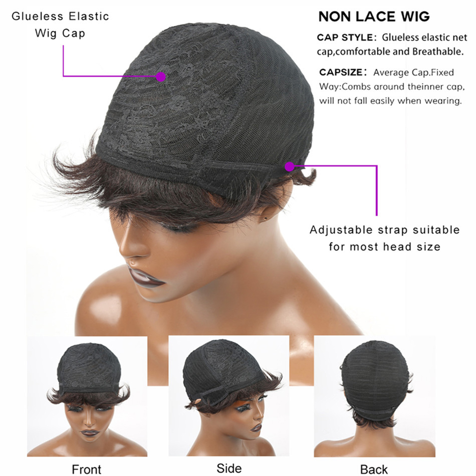 Parrucche corte per capelli um - Short Pixie Cut Wig Human Hair Cheap recensione e prezzo
