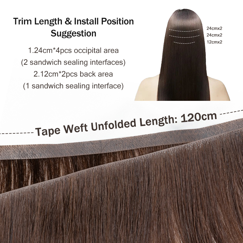 Nastro lungo invisibile Trama  - Invisible Tape In Extensions Real Hair recensione e prezzo