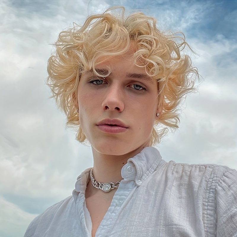Parrucca bionda da uomo, parru - Synthetic Wigs recensione e prezzo