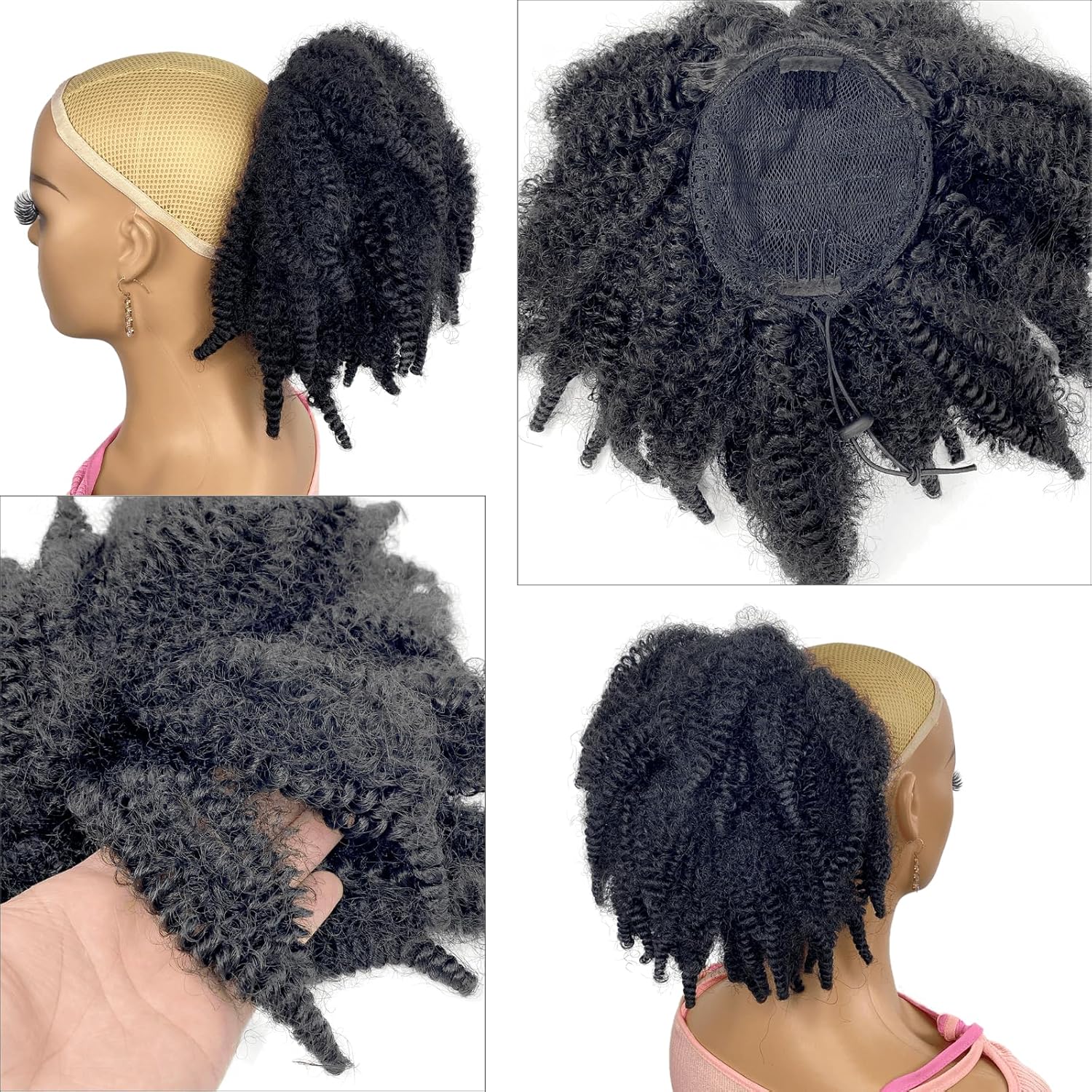 Coda di Cavallo Sintetica Afro - Drawstring Afro Curly Puff Ponytail recensione e prezzo