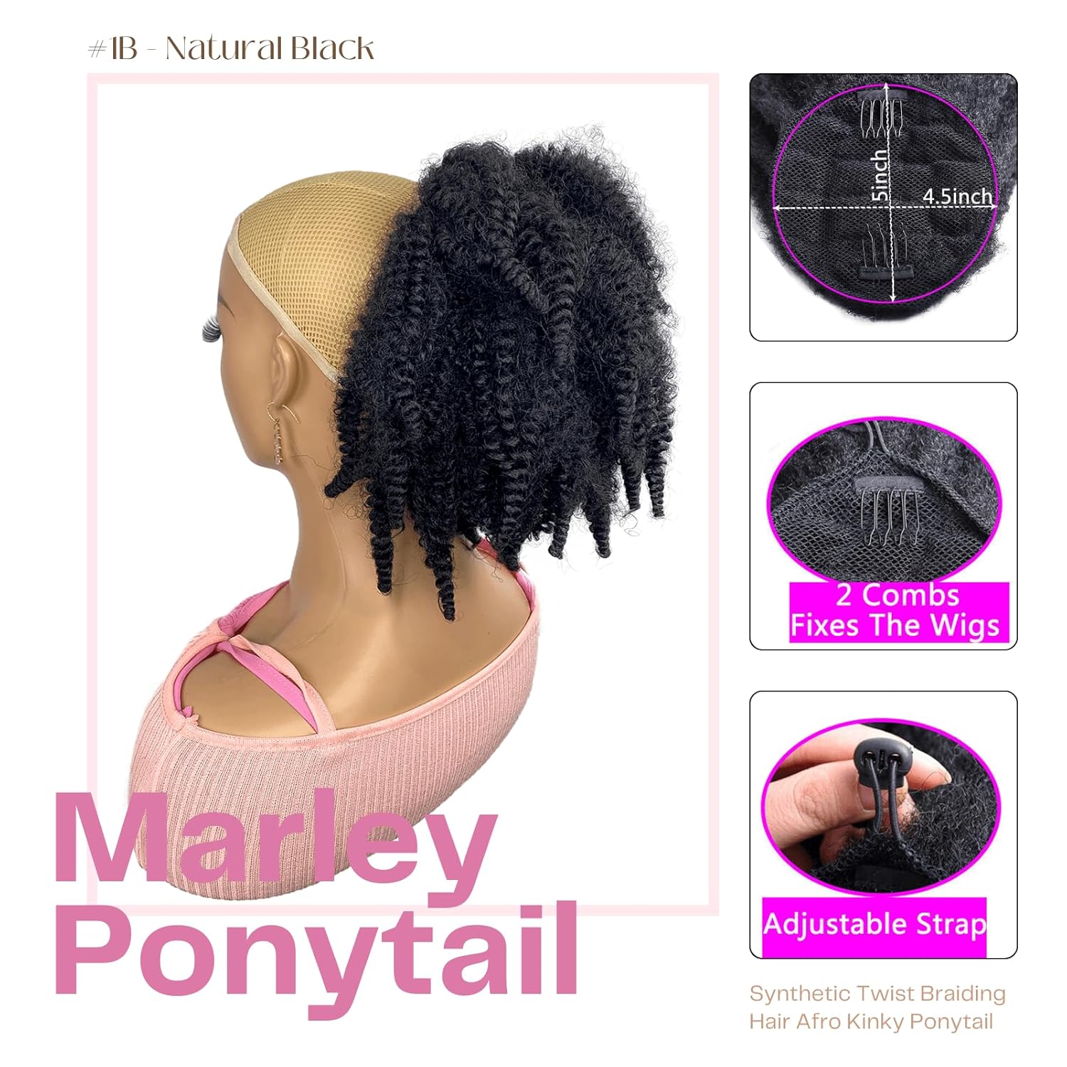 Coda di Cavallo Sintetica Afro - Drawstring Afro Curly Puff Ponytail recensione e prezzo