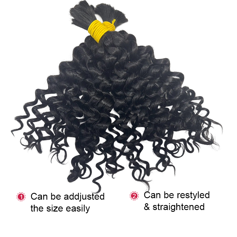 Capelli Umani Ricci a Onda d'A - Water Wave Bulk Human Hair For Braiding recensione e prezzo