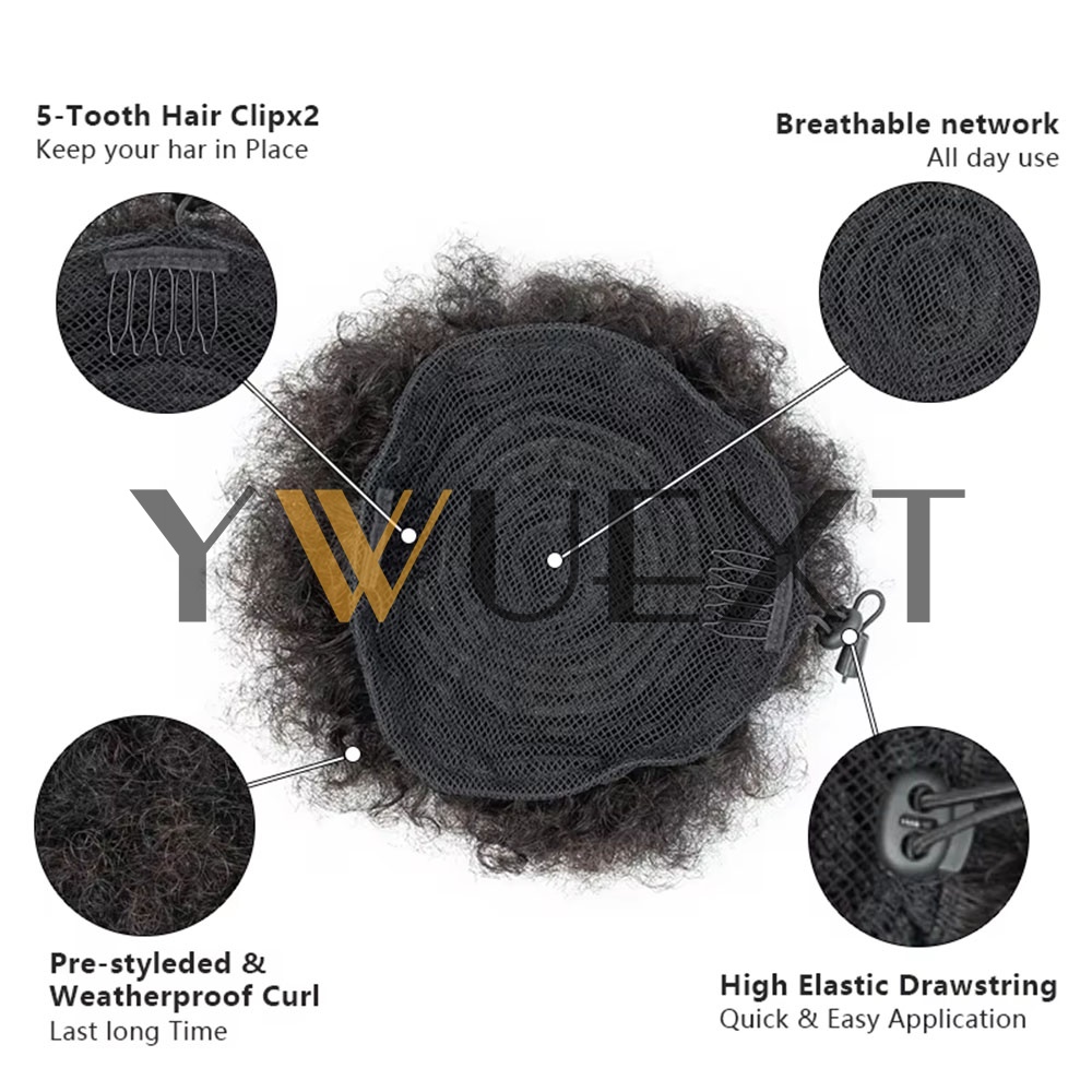 Coda di cavallo afro puff 4-6  - Drawstring Afro Curly Puff Ponytail recensione e prezzo