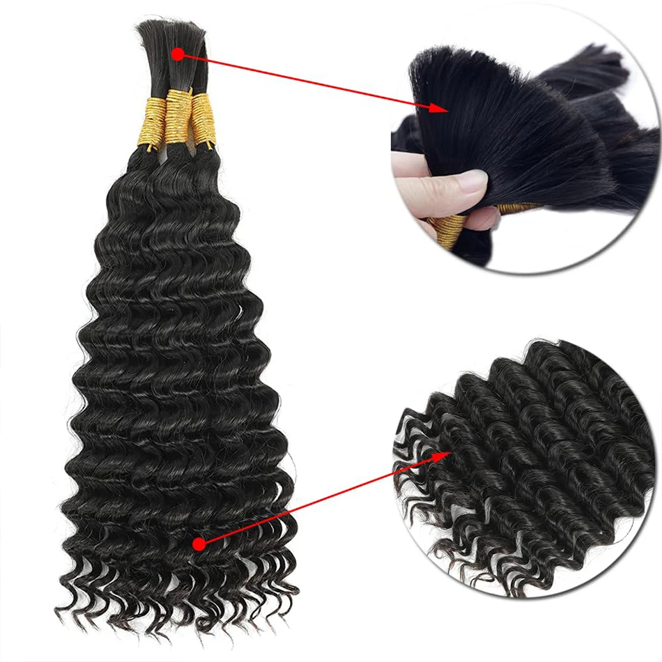 Capelli Umani Vergini a Onda P - Water Wave Bulk Human Hair For Braiding recensione e prezzo