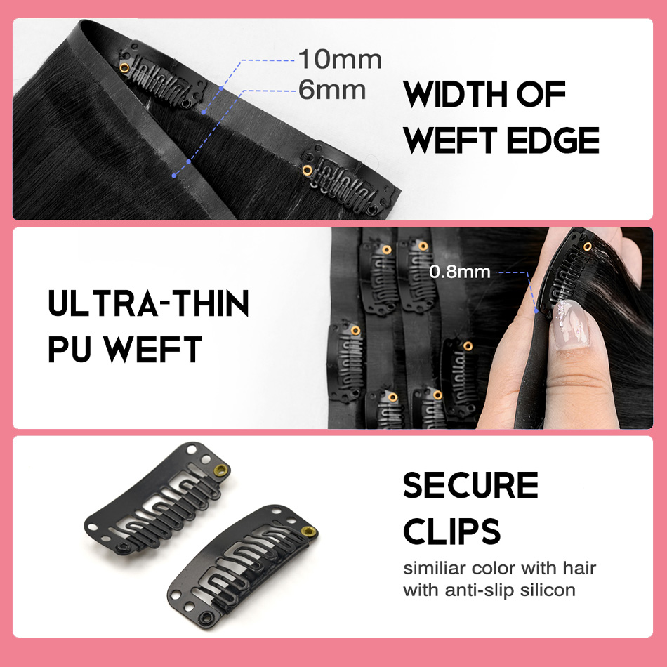 Extensioni per capelli a clip  - Seamless Clip In Hair Extensions Human Hair recensione e prezzo
