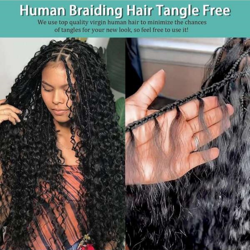 2 pacchi onda d'acqua estensio - Water Wave Bulk Human Hair For Braiding recensione e prezzo