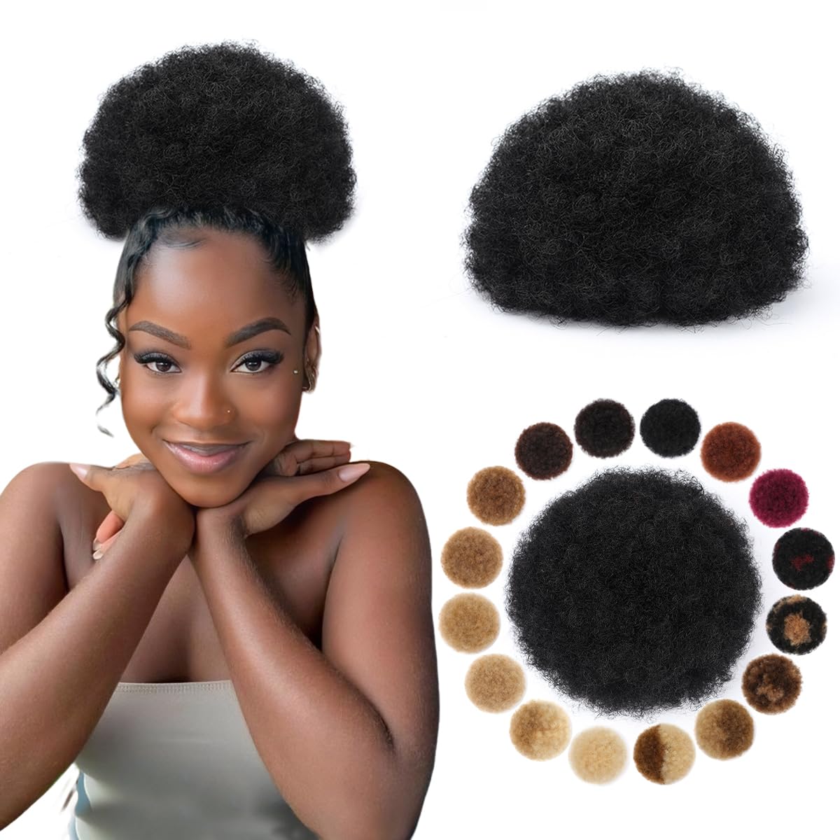 Coda di Cavallo Sintetica Afro - Drawstring Afro Curly Puff Ponytail recensione e prezzo