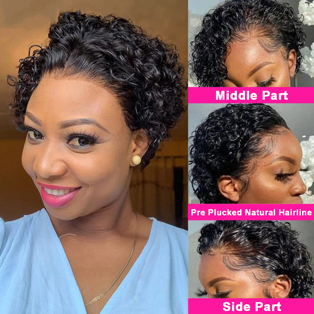 Parrucche Pixie Cut 13x4, Parr - Short Pixie Cut Wig Human Hair Cheap recensione e prezzo