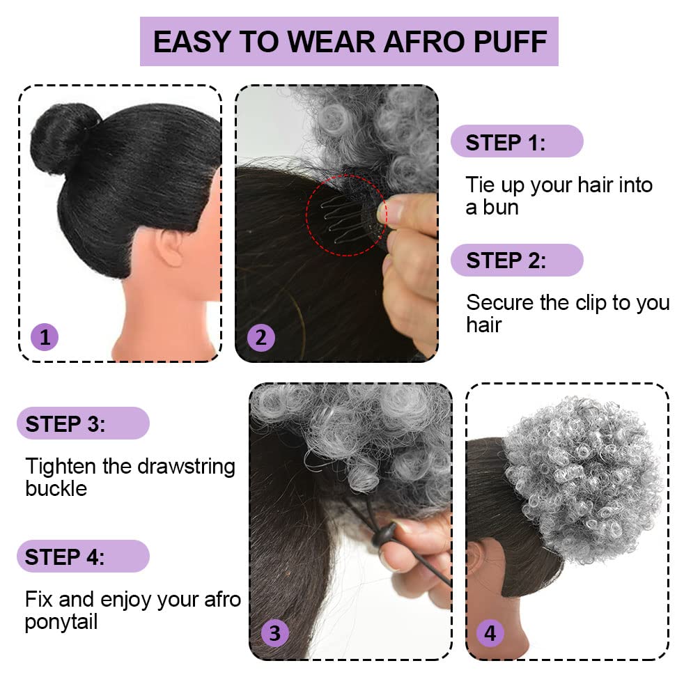 Coda di cavallo afro con couli - Drawstring Afro Curly Puff Ponytail recensione e prezzo