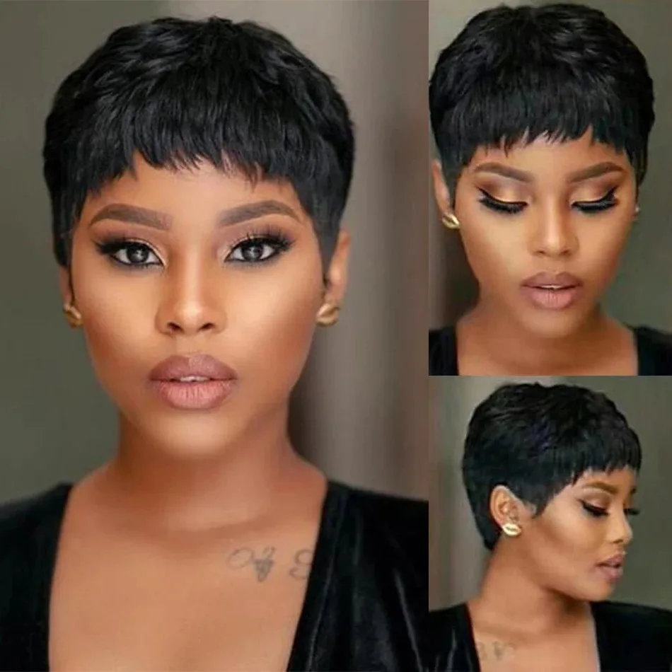 Parrucche corte per capelli um - Short Pixie Cut Wig Human Hair Cheap recensione e prezzo