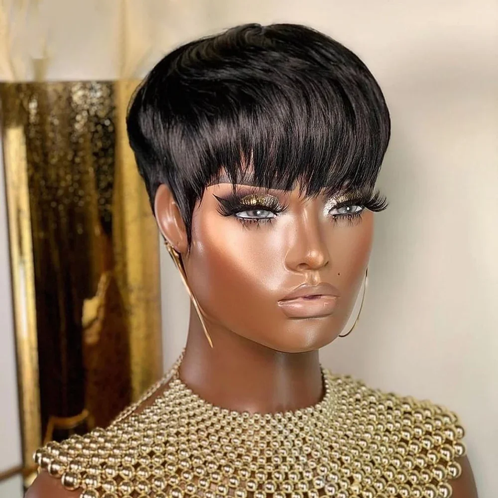 Parrucche corte per capelli um - Short Pixie Cut Wig Human Hair Cheap recensione e prezzo