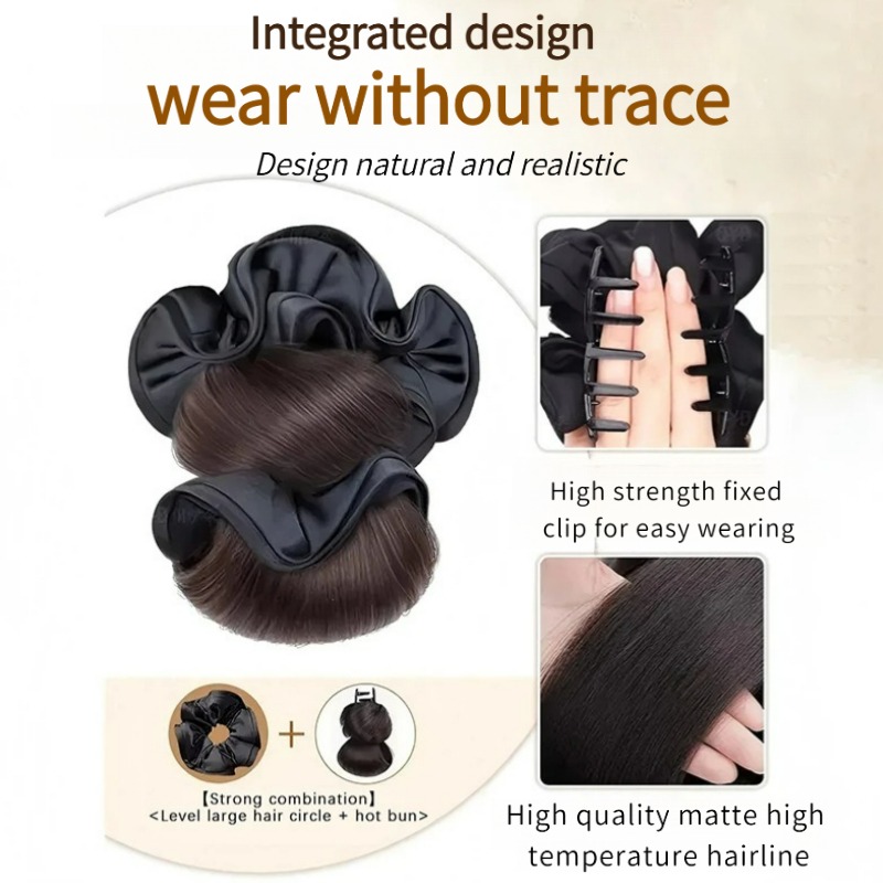 Nuovo Chignon Sintetico in Ras - Claw Clip Messy Bun Hair Piece recensione e prezzo