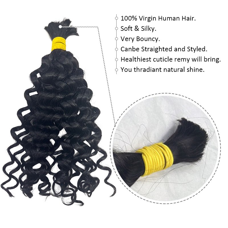 Capelli umani sfusi con onda d - Water Wave Bulk Human Hair For Braiding recensione e prezzo