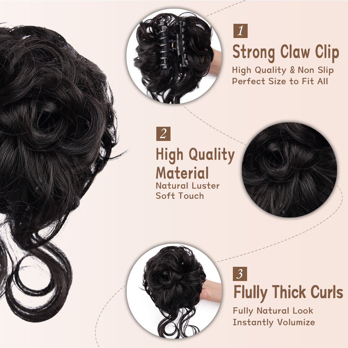 Chignon disordinato Pezzo di c - Claw Clip Messy Bun Hair Piece recensione e prezzo
