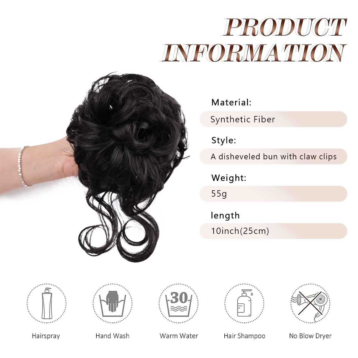 Chignon disordinato Pezzo di c - Claw Clip Messy Bun Hair Piece recensione e prezzo
