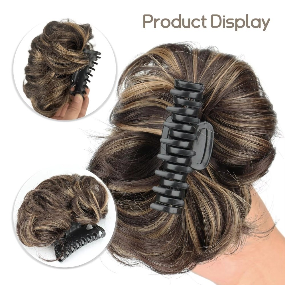 Chignon sintetico ondulato con - Claw Clip Messy Bun Hair Piece recensione e prezzo